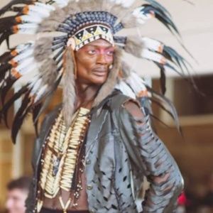 Deep green vintage single breast jacket w chevron cuts